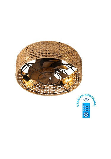 Kendal Hasır Tavan Vanti 15w 20"hasır Tavan Vantilatör -açık Kahverengi