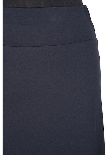 Dule Kadın Aymoli Penye Kloş Beli Lastikli Astarlı Lacivert Etek Lacivert