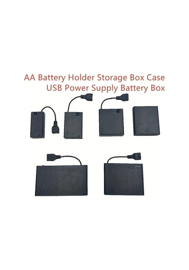 Tongdashop 2 Adet Taşınabilir Mini Aa Pil Kutusu Anahtarlı Led Şerit Usb Güç