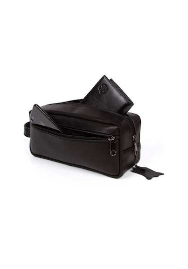 Newish Polo Erkek Hakiki Deri Günlük Portföy El Çantası New092 Siyah