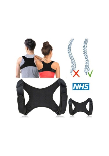 Unisex Siyah Sırtlık Posturex Dik Duruş Korsesi