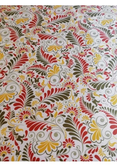 Kumaş Dokulu Tabanı Silikonlu Yıkanabilir Silinebilir Ütülenebilir Kaymaz Dekoratif Masa Örtüsü 21brs010 Renkli