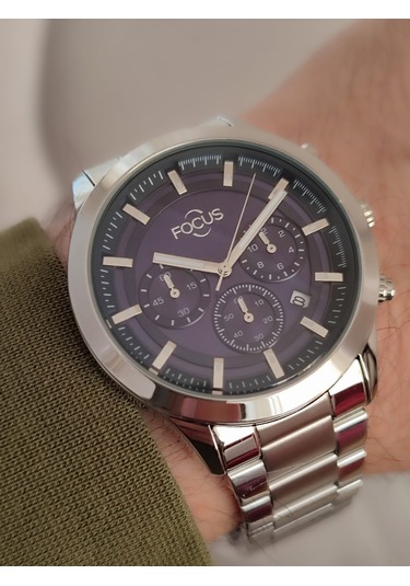 Focus Çelik Kordon Erkek Kol Saati Fonksiyonlu Takvimli 2088