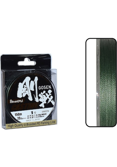 Gosen W8 Casting Pe 8 Örgü Spin Ip Misina 150Mt Yeşil (544649034)