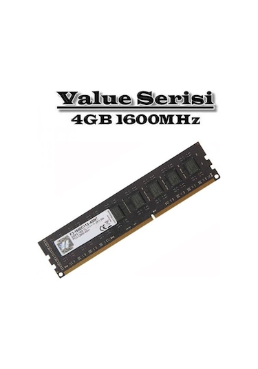 G.Skill Value F3-1600C11S-4GNS 4GB DDR3 1600 MHz  PC Bellek