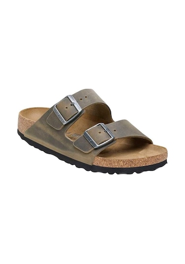 Birkenstock Arizona Leoi Faded Khaki Unisex Terlik Haki