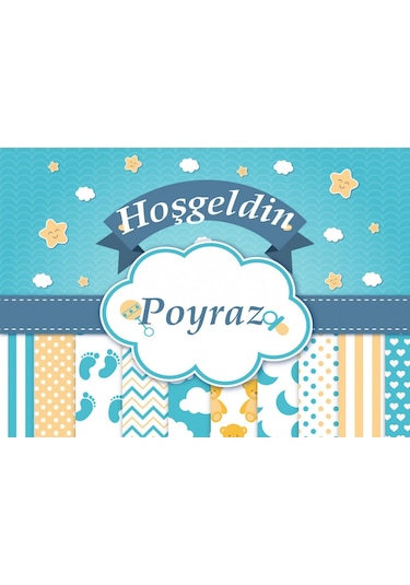 Tavşanlı Hoşgeldin Bebeğim Bebek Magnet 16 Adet