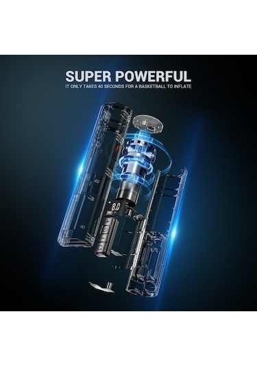 Fastbuy 12 Adet Akıllı Spor Topu Pompası, Kablosuz Sayısal Göstergeli, Fenerli, Futbol, Basketbol, Volleybol İçin
