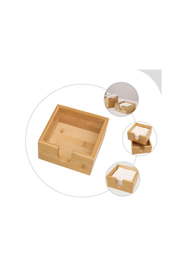 Haki Doku Kutusu Yemek Masası Aksesuarı Oturma Odası Bambu Peçeteler Çok Fonksiyonlu Durumda Tutucular Masalar Ev Kare