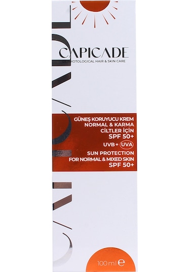 Capicade Normal Ciltler İçin Güneş Kremi SPF50+ 100 ML