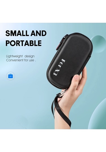 Besthome1 Insta360 X3 Siyah Pu Kamera Çantası, El Kayışı Ve Dağcı Kanca Siyah