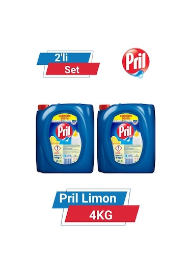 Pril Limon Sıvı Bulaşık Deterjanı 2 x 4 KG
