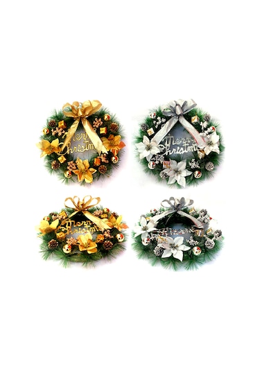 Jeemson 30cm Pembe Noel Yastığı, 3m 30 Led Işıklı, Pvc, Otel-mağaza Dekorasyonu, Kapı-pencere Asısı