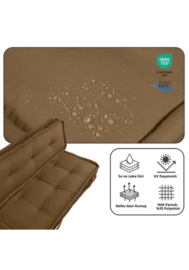 Xpermate Bisküvi Minder Petek Önü Fransız 60x120x14 Kahverengi