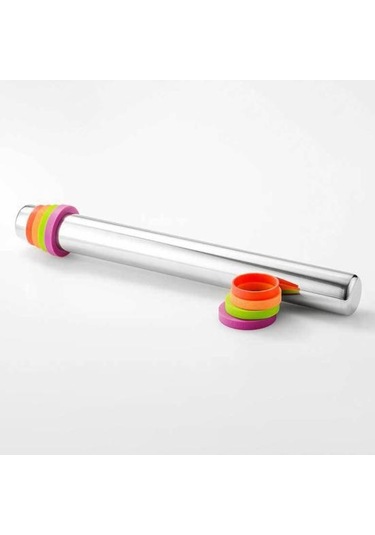 Gri Ayarlanabilir Kalınlıklı Paslanmaz Çelik Oklava Rahat Kavrama Entegre Makaralı Silindir Ev Tedarik