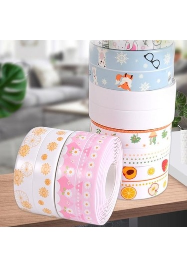 Banyo Su Geçirmez Dikişler Kendinden Yapışkanlı Büyük Yapışkanlık Sızdırmazlık Bandı Banyo Küveti Sızdırmazlık Şeridi Mutfak D