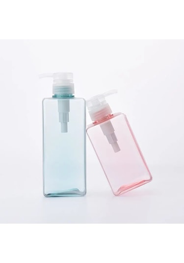 Pink-650ml--650ml Kare Şeffaf Şişe Sıvı Sabun Şanti Köpük Noktaları Şişeleme Şampuan Losyon Duş Jeli Pompası Bottlesnding