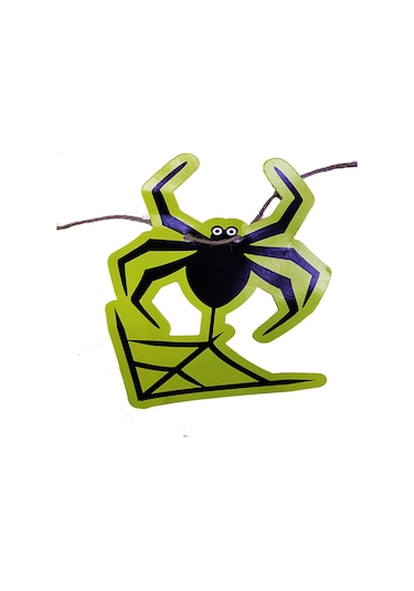 Parti Örümcek Şekilli Asmalı Halloween Flama Banner Afiş 2 Metre 001