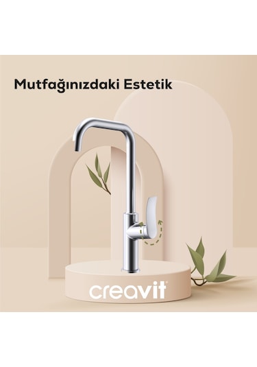 Creavit Lua Şelale Mutfak Armatürü Krom Bt.lu8500