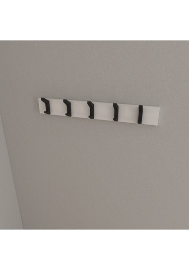 Hepsi3boyutlu Modern Duvar & Kapı Kanca Askılık - 5 Adet Siyah Kanca Askılık - Model No : 2 Siyah