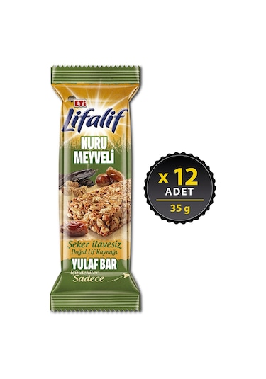 Eti Lifalif Kuru Meyveli Yulaf Bar 12 x 35 G