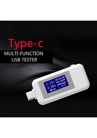 Suntek C Tipi Usb Test Cihazı Dc Dijital Voltmetre Usb C Gerilim