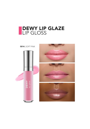 Flormar Besleyici Dudak Parlatıcısı - Dewy Lip Glaze - 014 Soft Pink-8682536068277