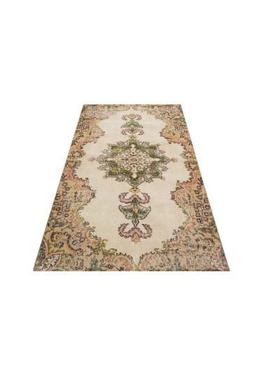 Eşsiz Anadolu Vintage Eskitme El Dokuma Halı 1,12 X 2,12 Cm 9029