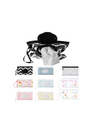 Stil 1-19-1pc Islak Mendil Çantası Taşınabilir Kapak Çevirin Snap-askı Kozmetik Kılıfı S Bebek Doku Kutusu Açık Peçetelik 46918996