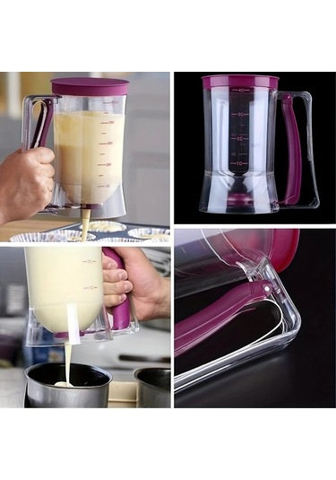 Maxaccess Kırmızı Mutfak Pastacılık Aleti: Katlanır Hamur Dispanseri - Mükemmel Krep Ve Cupcake İçin