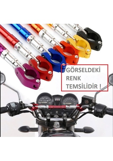 Motosiklet Gidon Barı Ayarlanabilir Dengeleyici Ara Bar Sarı Renk