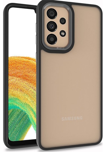 Khayra Galaxy Uyumlu A73 Kılıf Flora Kapak - Siyah Siyah