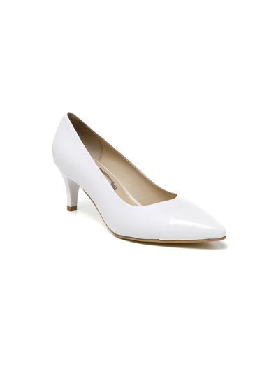 Topuklu/ Stiletto Kadın Rc-4007 Deriden Beyaz Beyaz