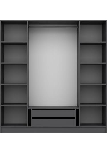 Minar Kale 180cm Giyinme Dolabı Antrasit - 210cm