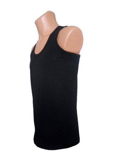 12 Li Paket Nazar Yıldız Erkek Penye Atlet Renk Seçenekli Siyah