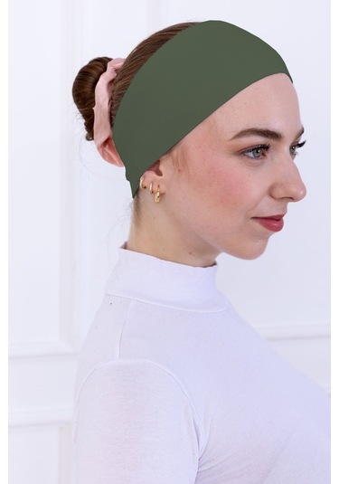 Kaymayan Silikonlu Bandana Bone - Sportif Saç Bandı-haki Haki