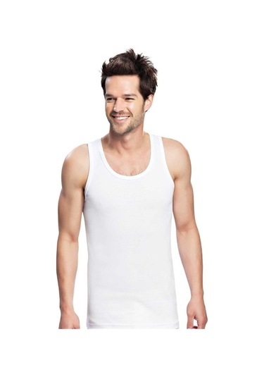 Nbb 712 Erkek Ribana Klasik Atlet Beyaz