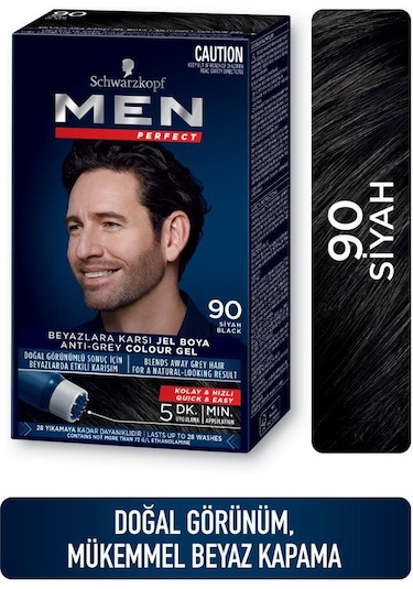 Men Perfect Saç Boyası 90 - Siyah x 3 Adet