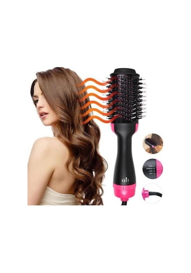 3in1 Tarak Saç Şekillendirici Düzleştirici Kurutmalı Fön Tarağı