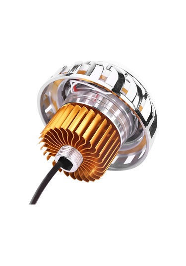 Xiyyadms Motorcycle Led Ön Farı, Çift Melek Gözü, Flaş Fonksiyonu, Hızlı/alçak Işık, Uçak Alüminyum Kasa, Evrensel Uyum 12-80v