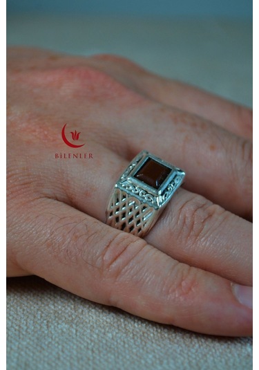 Erkek Taşlı Motifli Metal Yüzük, Şık Tasarım 40'lı Kutu Çok Renkli