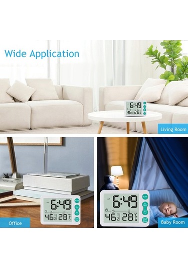 Pazly Lcd Ekranlı Dijital Termometre & Higrometre - İç Mekan Sıcaklık/nem Ölçer, Zamanlayıcı