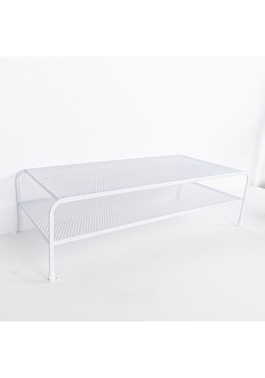 Sones Bilgisayar Monitörü Yükseltilmiş Braketli Masa Ferforje Raf Düzenleyici, Özellikler: Çift Katmanlı