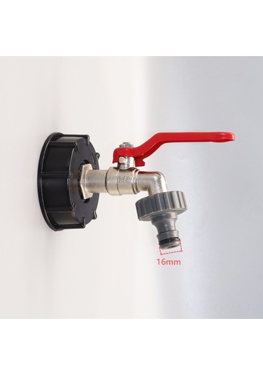 Qingmipy Ibc Tanki Toplama Kiti: Alyuminyum Kulaçlı Kapağı, 60mm X 3/4" Kanal, Su Akışı Kontrol Valfi, Hortum Bağlantısı Ve Dikisler