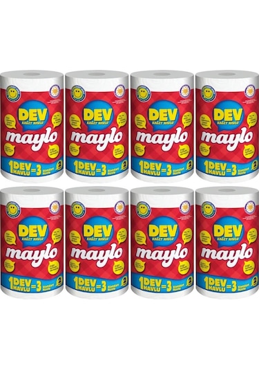 Maylo Çift Katlı Dev Kağıt Havlu 8 Adet Maylo