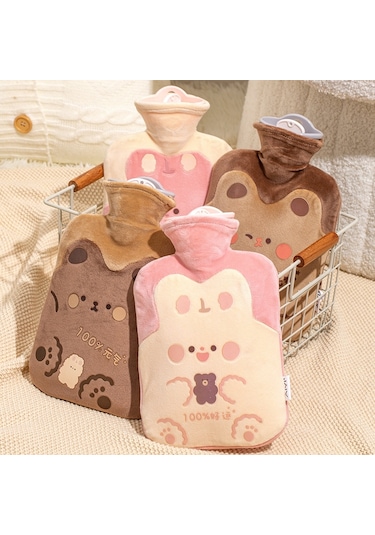 Zs103 Karikatür Peluş Su Dolu Patlamaya Dayanıklı Sıcak Su Torbaları, Özellik: Mor Ördek 500ml