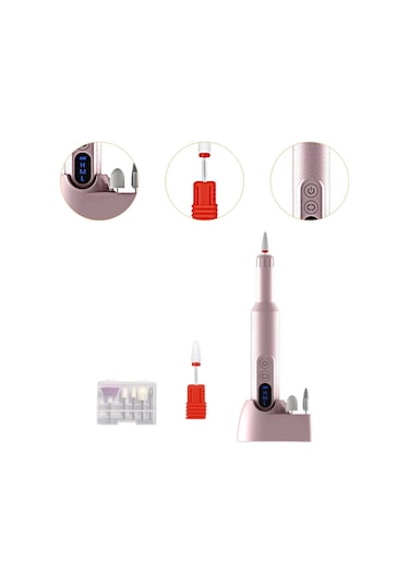 Dolıty Elektrikli Tırnak Matkap Öğütücü Manikür Pembe