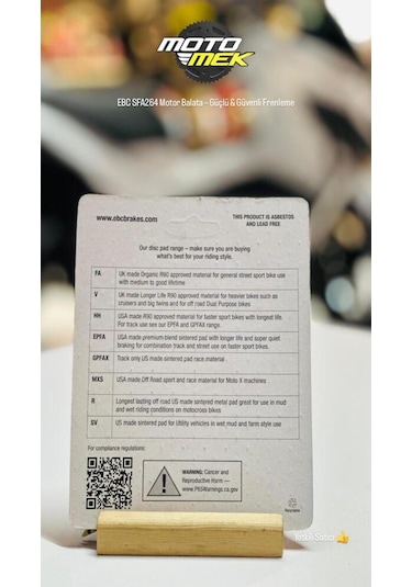 Sym Fıddle 4 125 24-25 Ebc Sfa264 Motor Balata Güçlü & Güvenli Frenleme