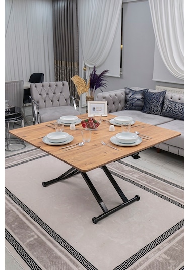Home Üst Tabla Mdf Efesçam Oval Köşe Alt Ayak Siyah