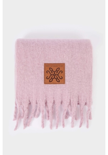 Defacto Kadın Dokuma Etiketli Atkı F3427ax25wnpn1 Pembe